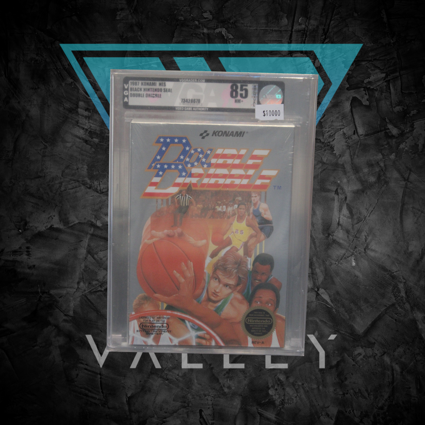 Video Games: 1997 Double Dribble – Konami NES – Black Nintendo Seal – Graded 85