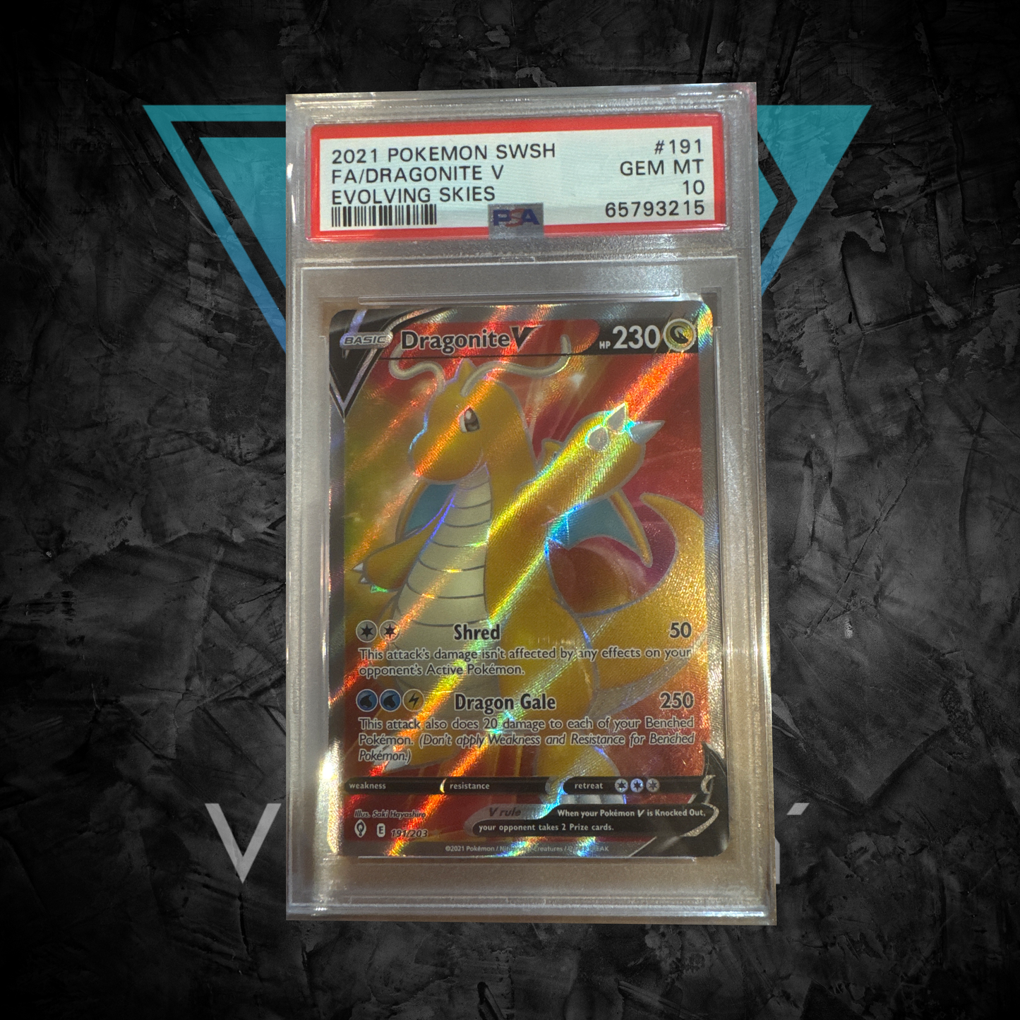 PSA: Pokémon TCG - GM MT 10 - 2021 SWSH- Dragonite V