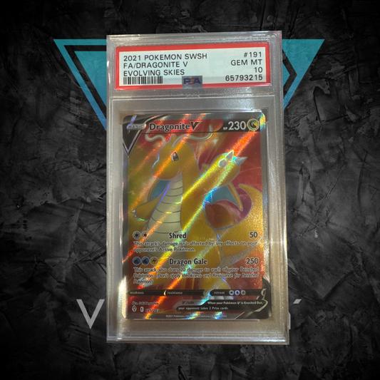 PSA: Pokémon TCG - GM MT 10 - 2021 SWSH- Dragonite V
