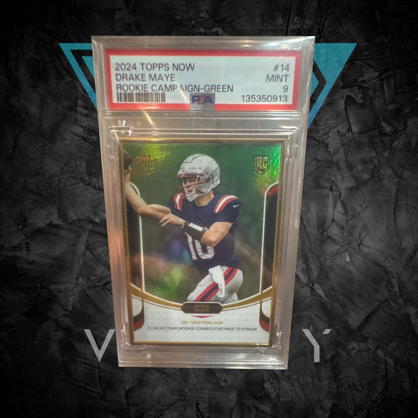 PSA: Football Cards - Mint 9 2024 Topps Now Drake Maye Gold /99