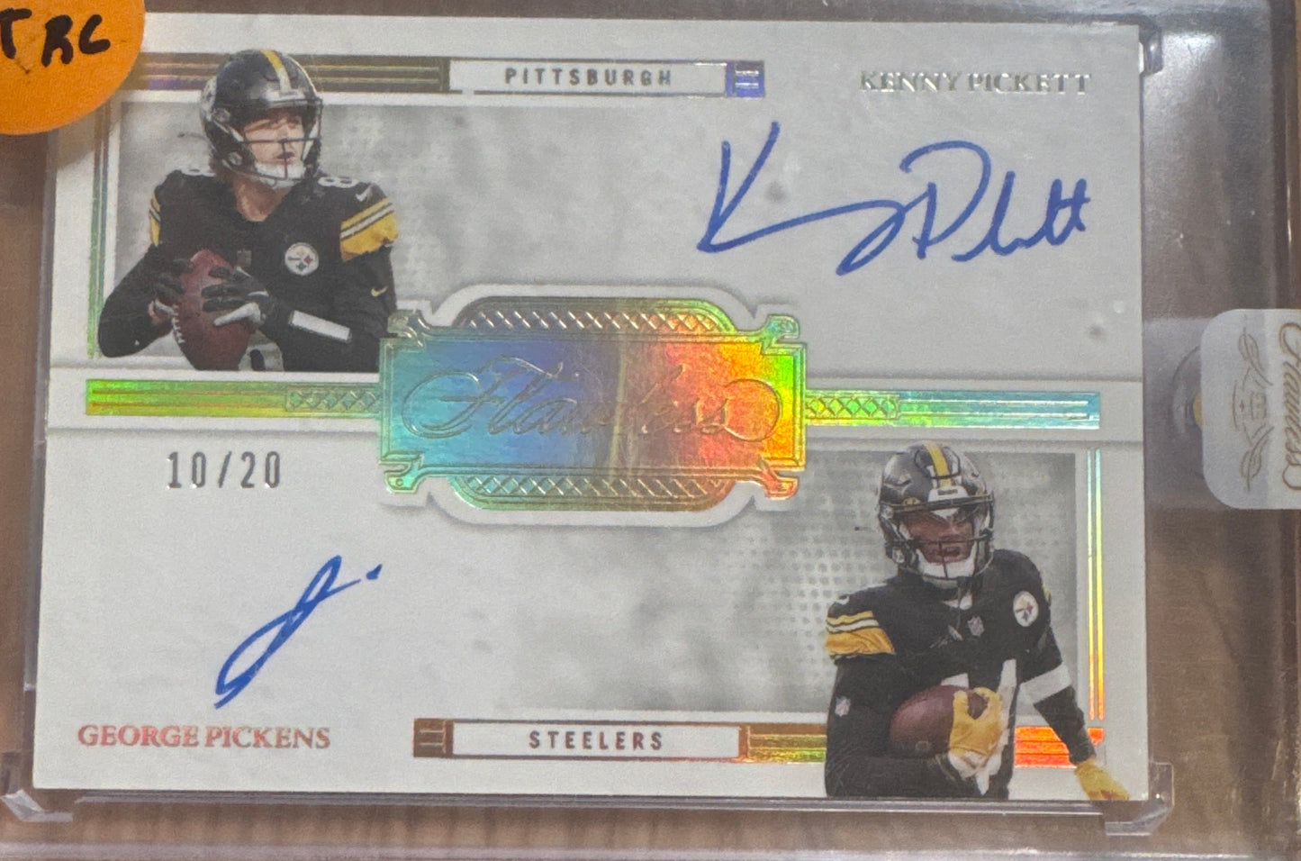 Singles: Football Cards- 2022 Flawless George Pickens & Kenny Pickett Dual Autograph 10/20