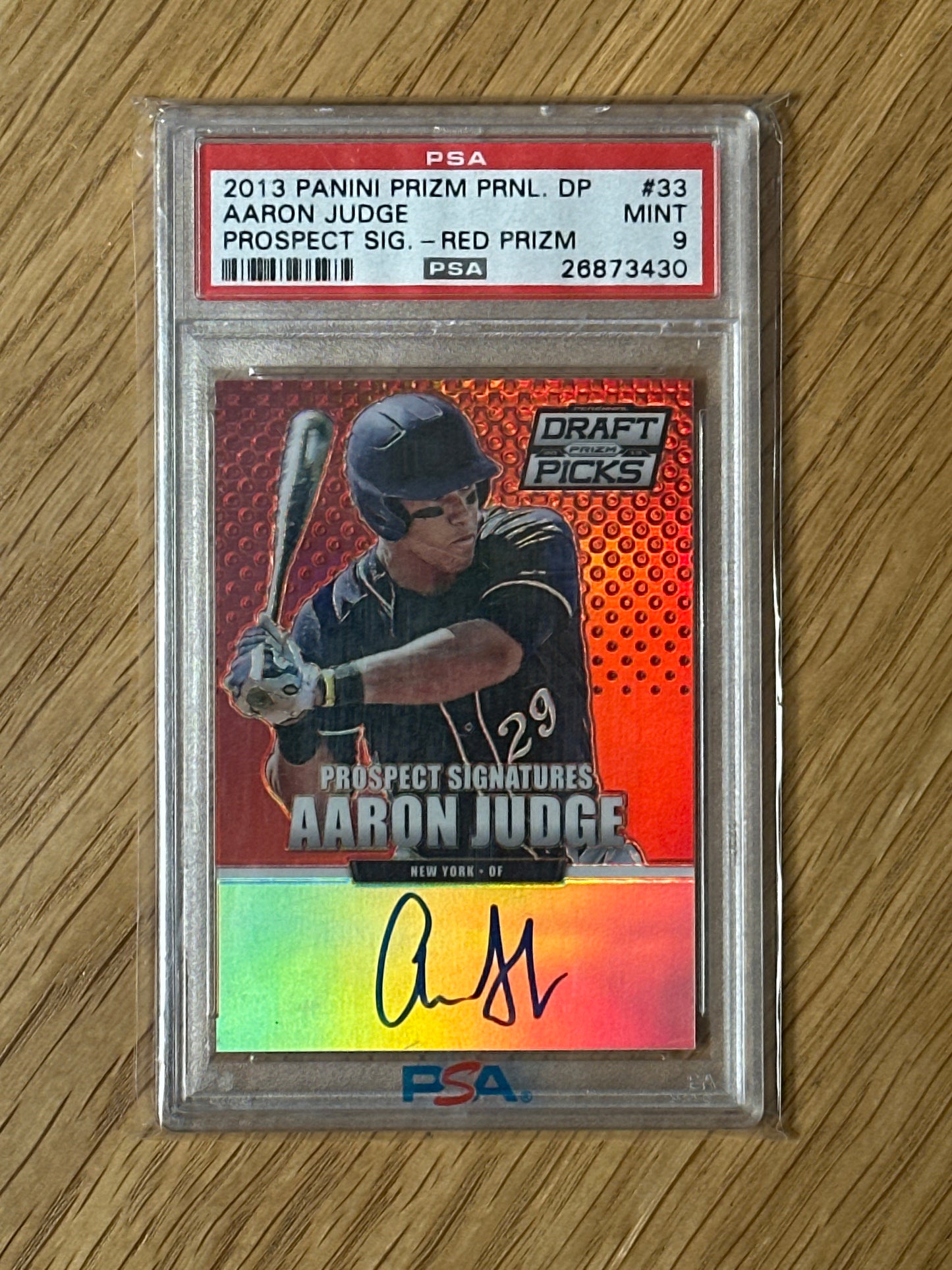 PSA: Baseball Cards- 2013 Panini Prizm Draft Picks Aaron Judge Prospect Auto /100 PSA 10