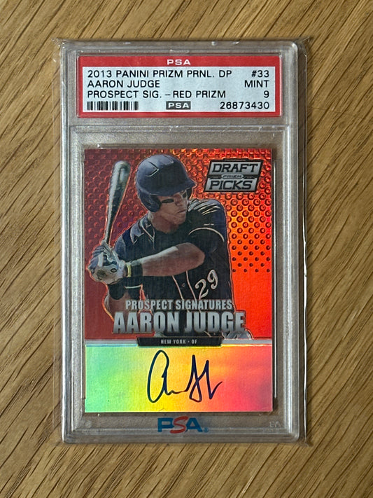 PSA: Baseball Cards- 2013 Panini Prizm Draft Picks Aaron Judge Prospect Auto /100 PSA 10
