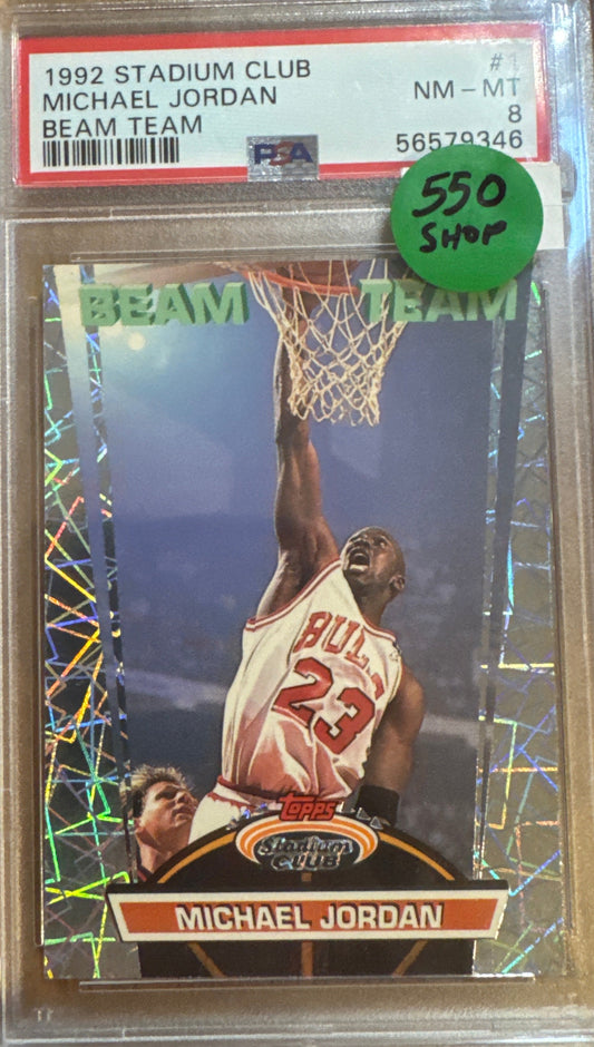 PSA: Basketball Cards - NM-MT 9 - 1992 Stadium Club Michael Jordan Beam Team