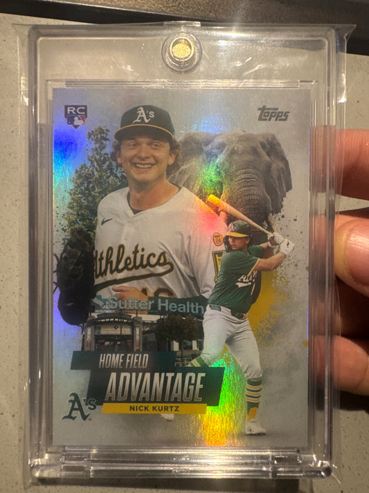 Baseball Singles: 2025 Topps Nick Kurtz Home Field Advantage Case Hit RC