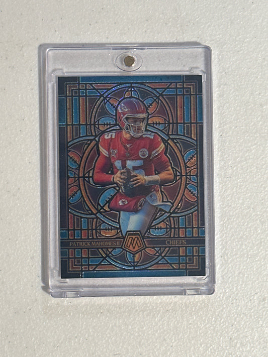 Singles: Football Cards- 2025 Mosaic Patrick Mahomes Stained Glass SSP
