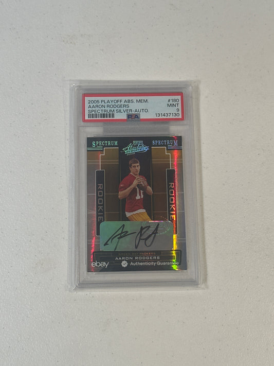 PSA: Football Cards- 2005 Playoff Absolute Aaron Rodgers Spectrum Silver Autograph /249 PSA 9