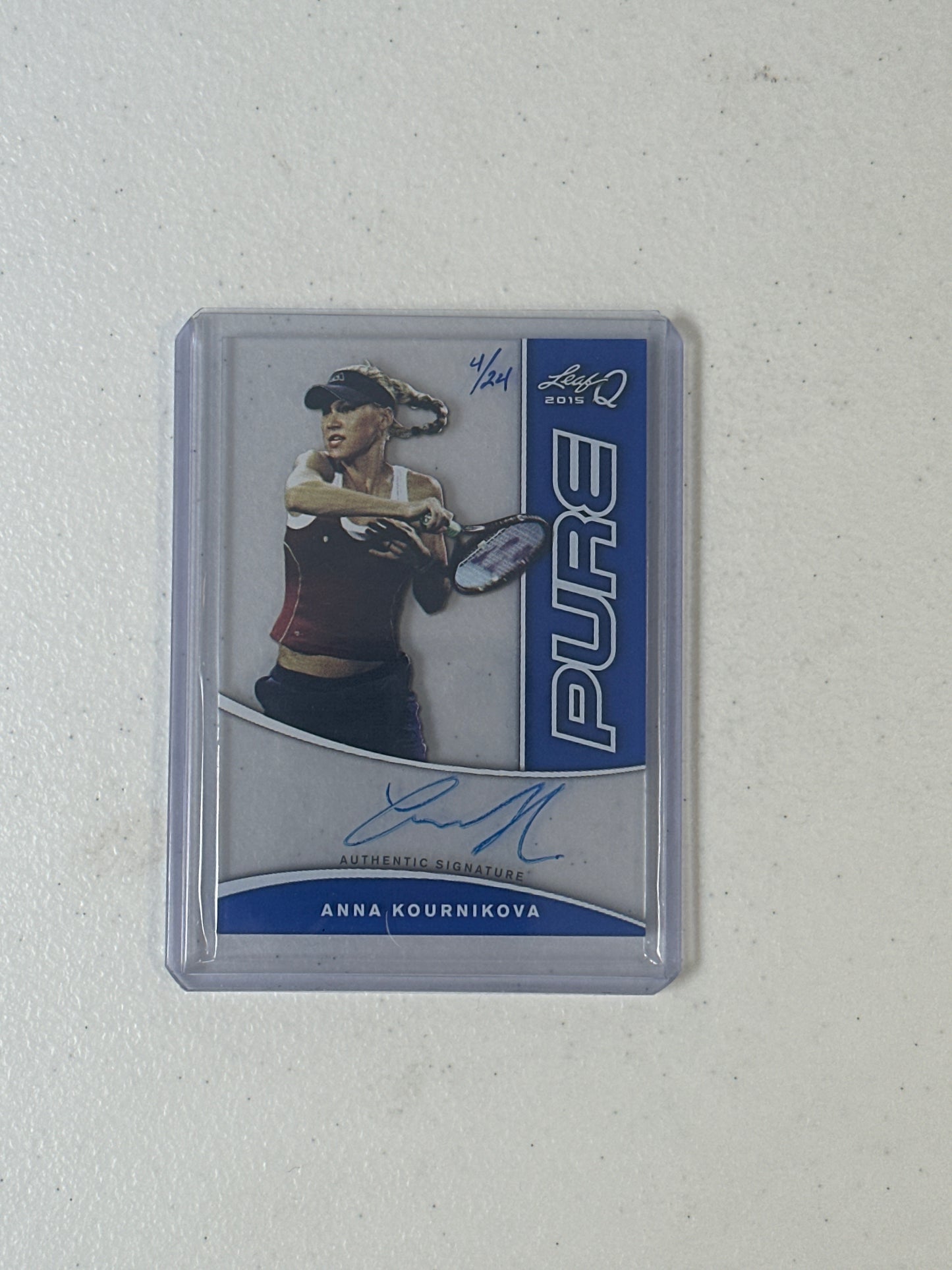 Singles: Tennis Cards- 2015 Leaf Anna Kournikova Autograph 4/24