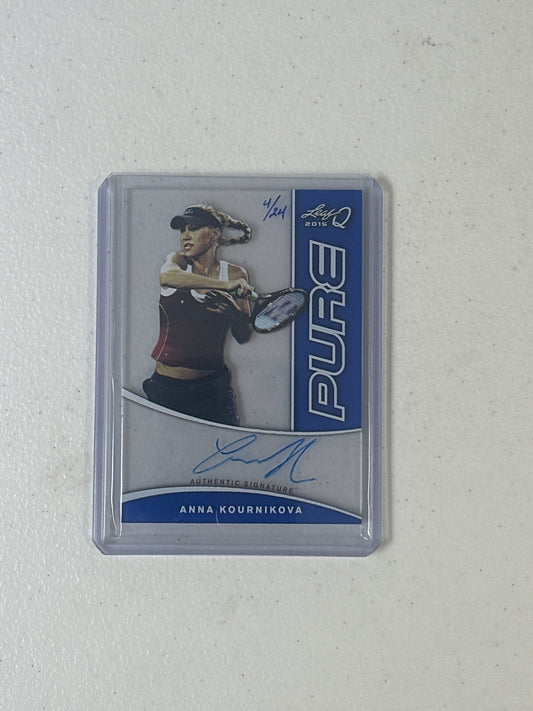 Singles: Tennis Cards- 2015 Leaf Anna Kournikova Autograph 4/24