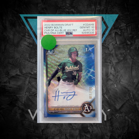 PSA: Baseball Cards - GM MT 10 AUTO 10 -  2022 Bowman Draft Henry Bolte Blue