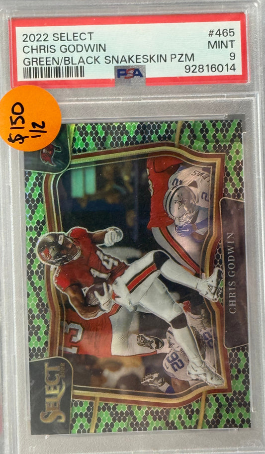 PSA: Football Cards - MINT 9 - 2022 Select Chris Godwin Snakeskin 1/2