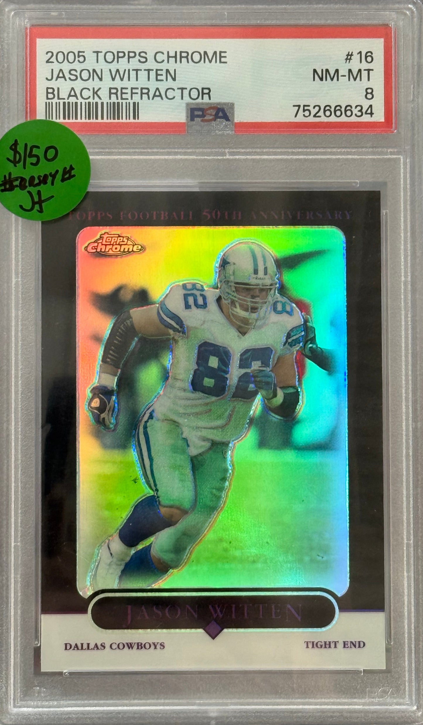 PSA: Football Cards - NM-MT 8 - 2005 Topps Chrome Jason Witten Black
