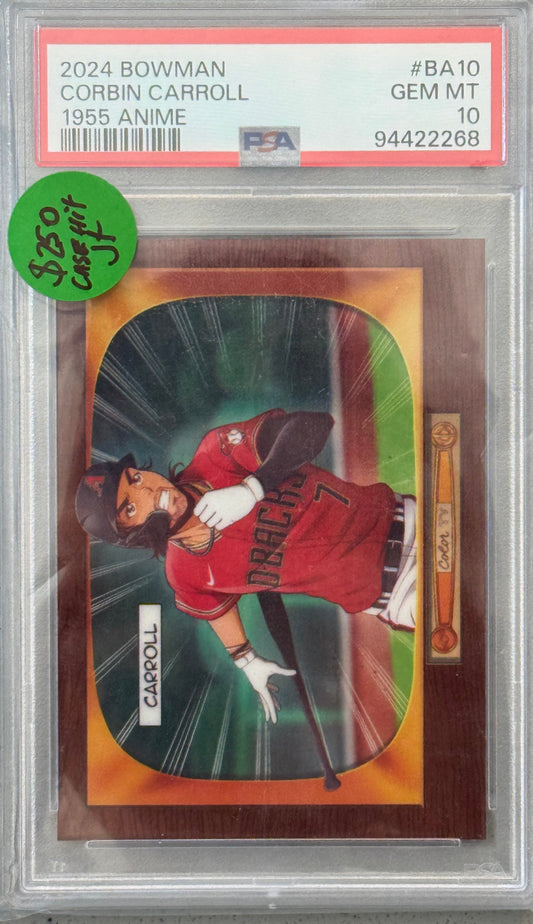 PSA: Baseball Cards - GEM MINT 10 -2024 Bowman Corbin Carroll Anime
