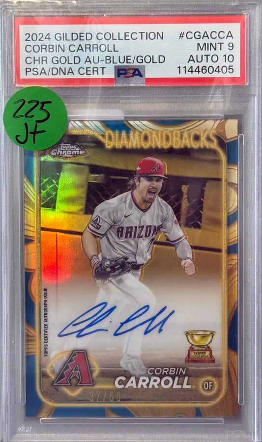 PSA: Baseball Cards - MT 9 AUTO 10 - 2024 Gilded Collection Corbin Carroll Auto