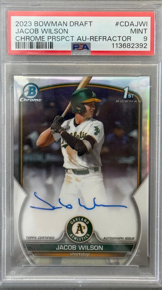 PSA: Baseball Cards - MINT 9 - 2023 Bowman Draft Jacob Wilson Chrome Auto