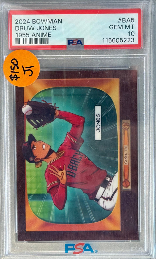 PSA: Baseball Cards - GEM MINT 10 - 2024 Bowman Druw Jones Anime