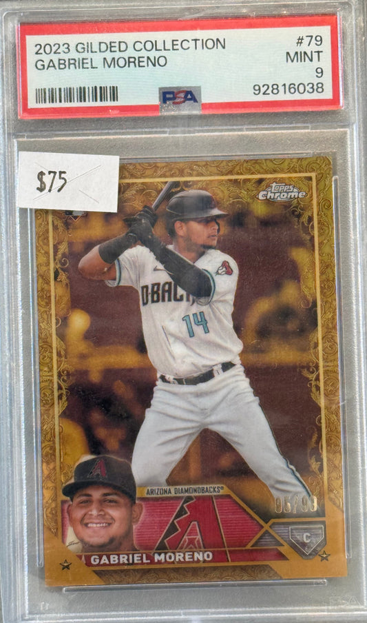 PSA: Baseball Cards - MINT 9 - 2023 Gilded Collection Gabby Moreno /99