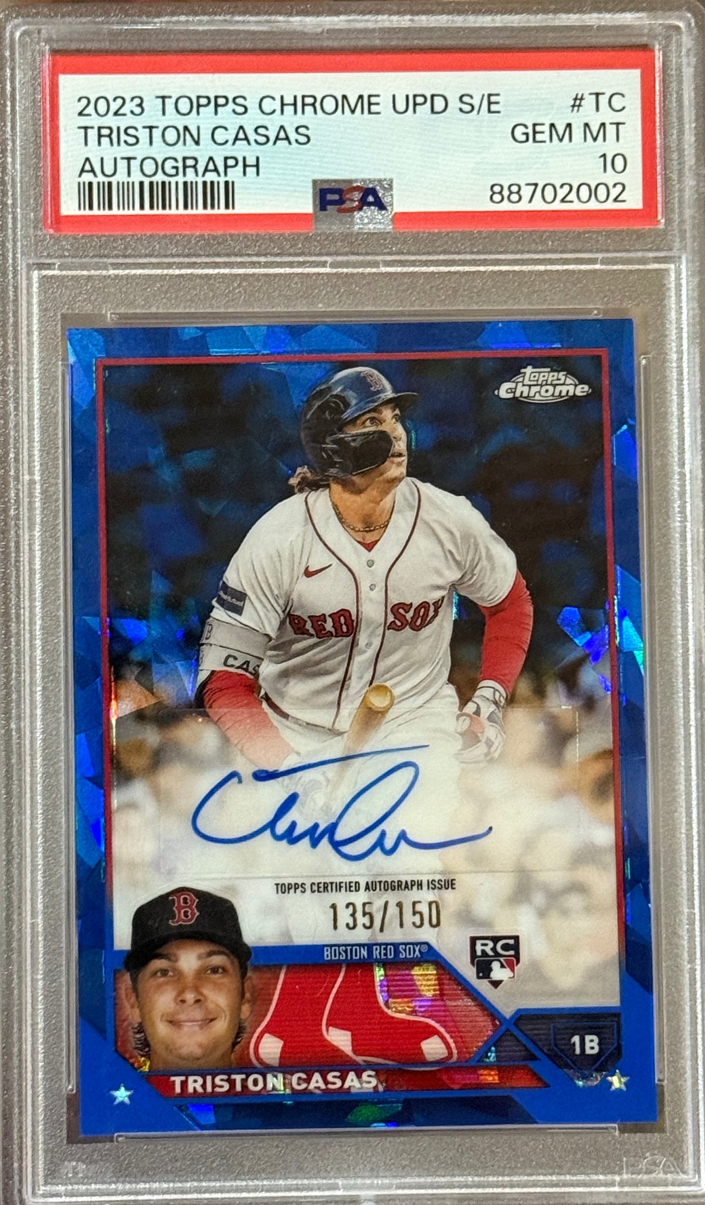 PSA: Baseball Cards - GEM MT 10 - 2023 Topps Chrome UPD S/E Triston Casas Autograph