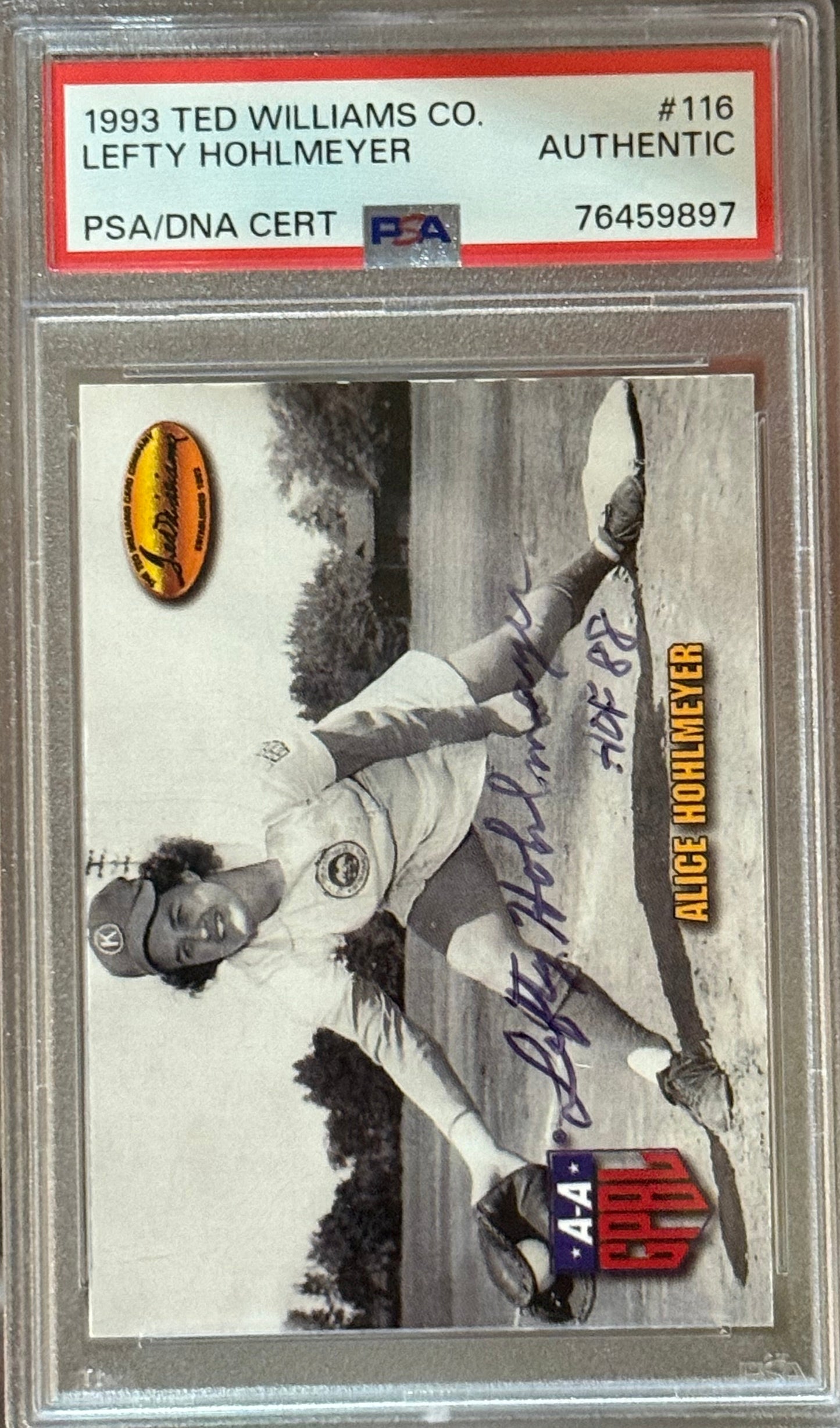 PSA: Baseball Cards - AUTHENTIC - 1993 Ted Williams Co. Lefty Hohlmeyer PSA/DNA Cert - #116