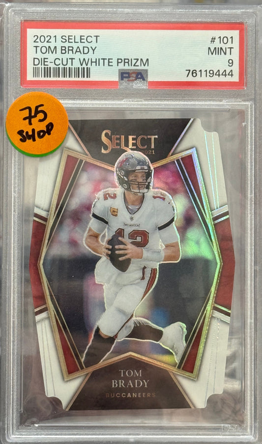 PSA: Football Cards - MINT 9 - 2021 Select Tom Brady Die Cut