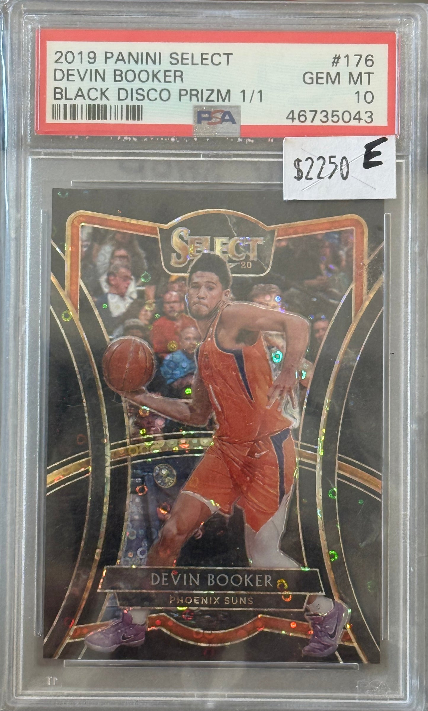 PSA: Basketball Cards - GEM MINT 10 - 2019-20 Panini Select Devin Booker Black Disco 1/1 #176