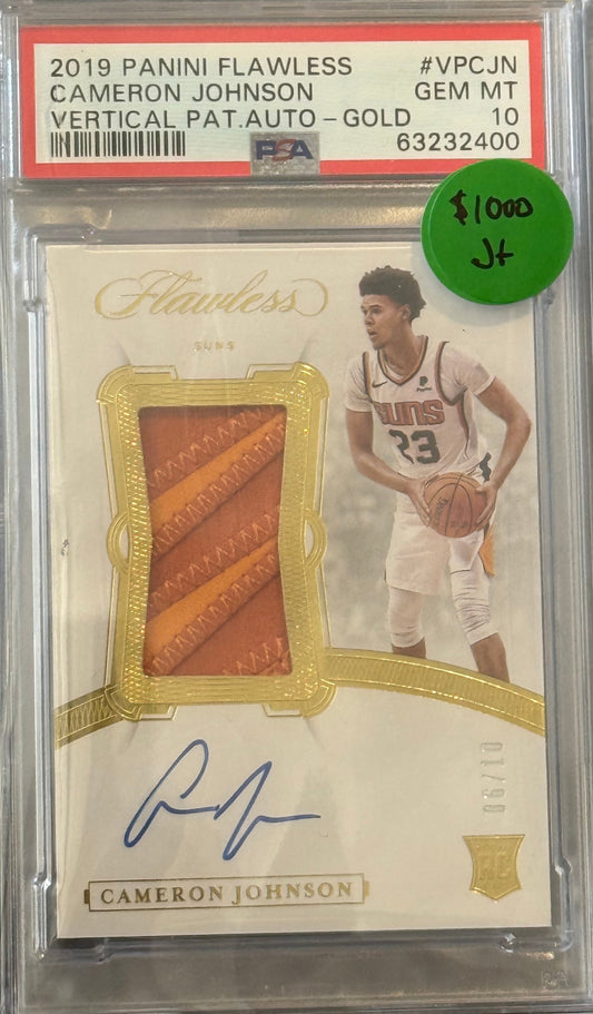 PSA: Basketball Cards - GEM MINT 10 - 2019 Panini Flawless Cameron Johnson Vertical 10 /10