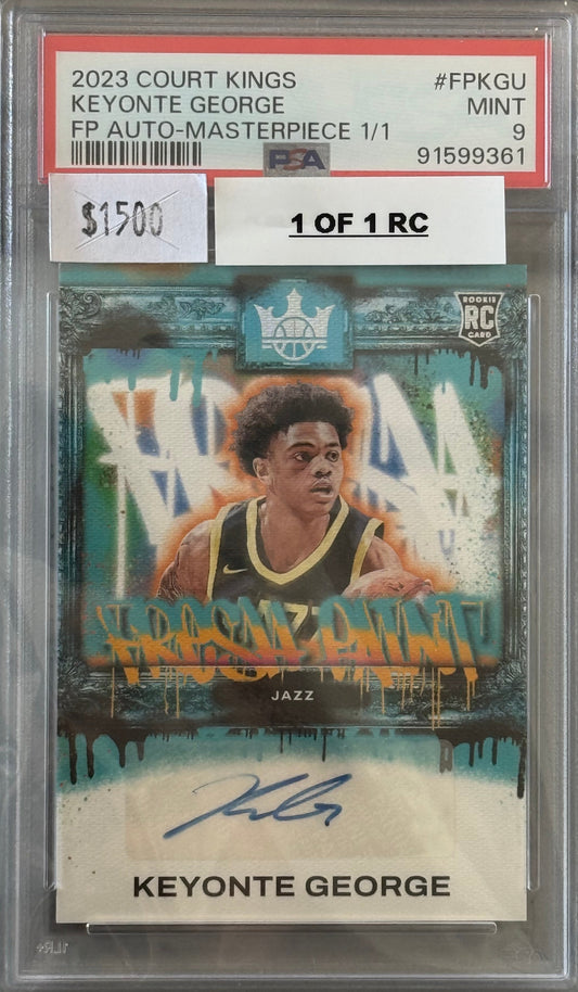 PSA: Basketball Cards - MINT 9 - 2023 Panini Court Kings Keyonte George Fresh Print Auto 1/1