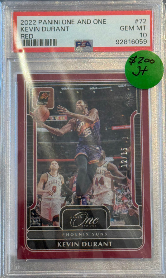 PSA: Basketball Cards - GEM MINT 10 - 2022 Panini One Kevin Durant Red  (JT)