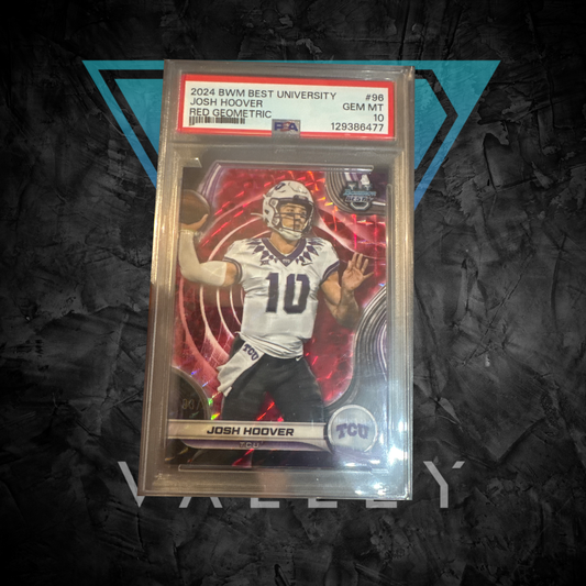 PSA: Football Cards - GEM 10-2024 Bowman Best Football Josh Hoover Red /10