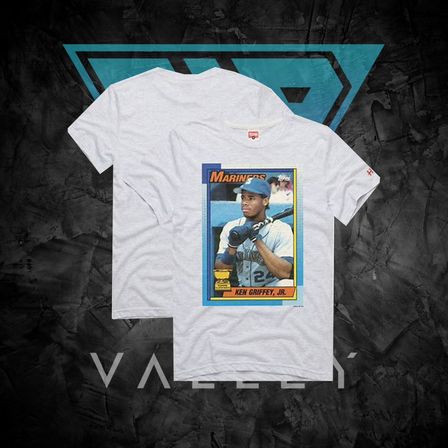 Sports Apparel: Topps 1990 Ken Griffey Jr – T-Shirt (by Mitchell & Ness)