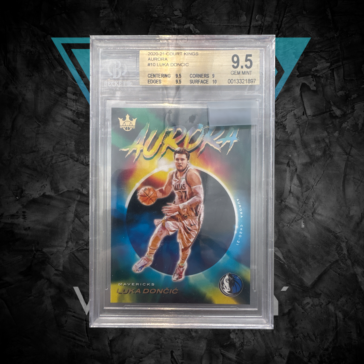 PSA: Basketball Cards - MINT BGS 9.5-2020-21 Court Kings Luka Doncic Aurora - CASE HIT