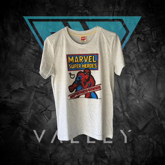 Sports Apparel: Topps Marvel – SpiderMan Logo T-Shirt (by Mitchell & Ness)