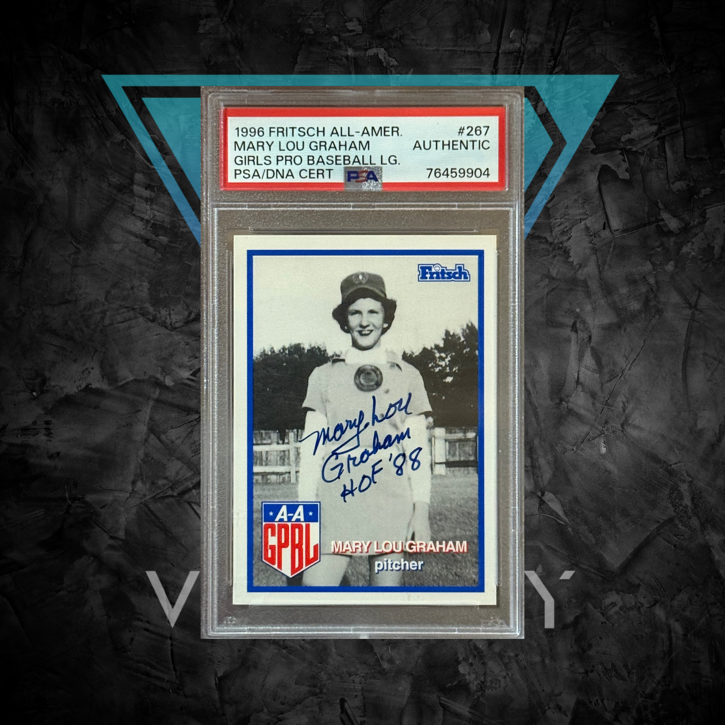 PSA: Baseball Cards - AUTHENTIC - 1996 Fritsch All-Amer Mary Lou Graham Girls Pro Baseball LG. PSA/DNA Cert - #267
