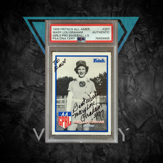 PSA: Baseball Cards - AUTHENTIC - 1996 Fritsch All-Amer Mary Lou Graham Girls Pro Baseball LG. PSA/DNA Cert #267