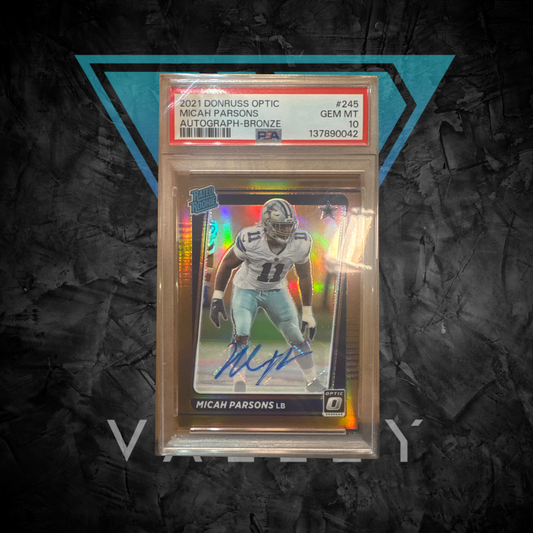 PSA: Football Cards - Mint 10 - 2021 Optic Micah Parsons Bronze Autograph