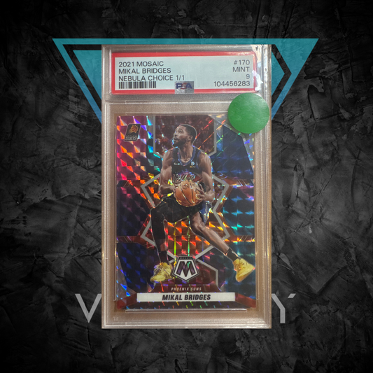 PSA: Basketball Cards - Mint 9 - 2021 Mosaic Mikal Bridges Nebula 1/1