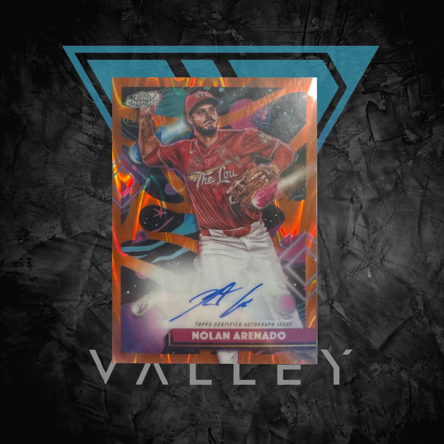 Singles: 2025 Nolan Arenado Cosmic Orange Auto /25