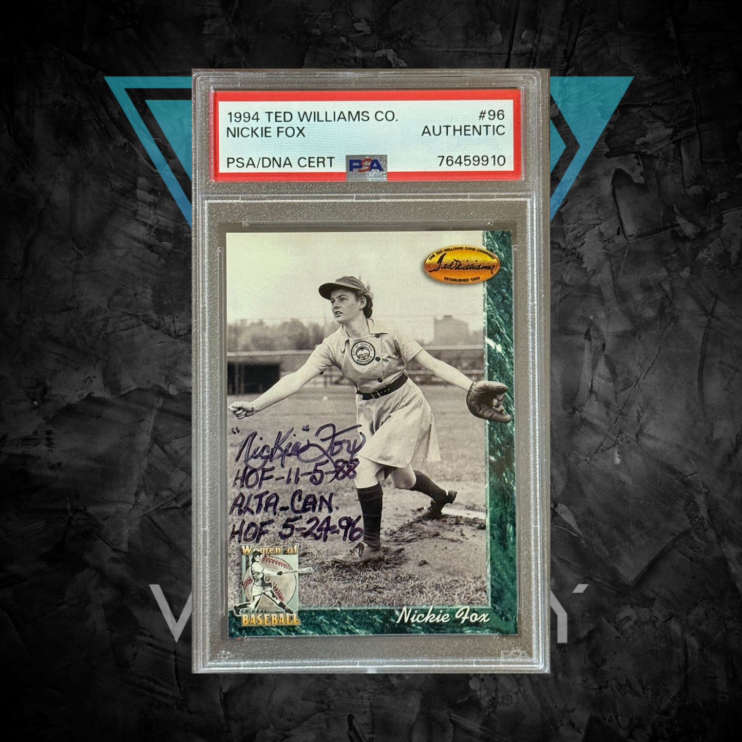 PSA: Baseball Cards - AUTHENTIC - 1994 Ted Williams Co. Nickie Fox PSA/DNA Cert - #96