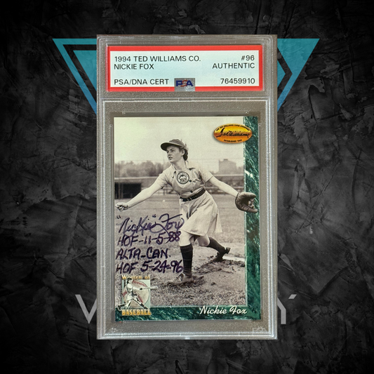 PSA: Baseball Cards - AUTHENTIC - 1994 Ted Williams Co. Nickie Fox PSA/DNA Cert - #96