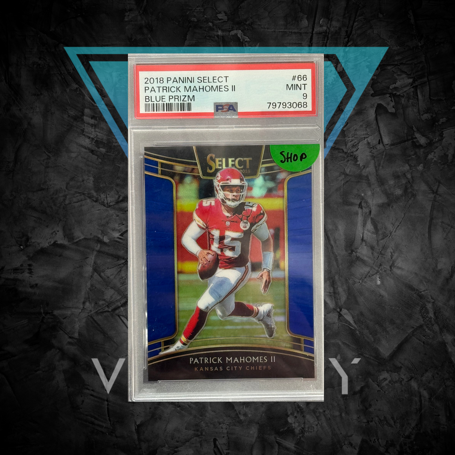 PSA: Football Cards - Mint 9 - 2018 Panini Select Patrick Mahomes Blue