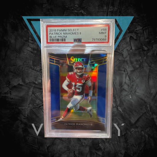 PSA: Football Cards - Mint 9- 2018 Select Patrick Mahomes Blue /175