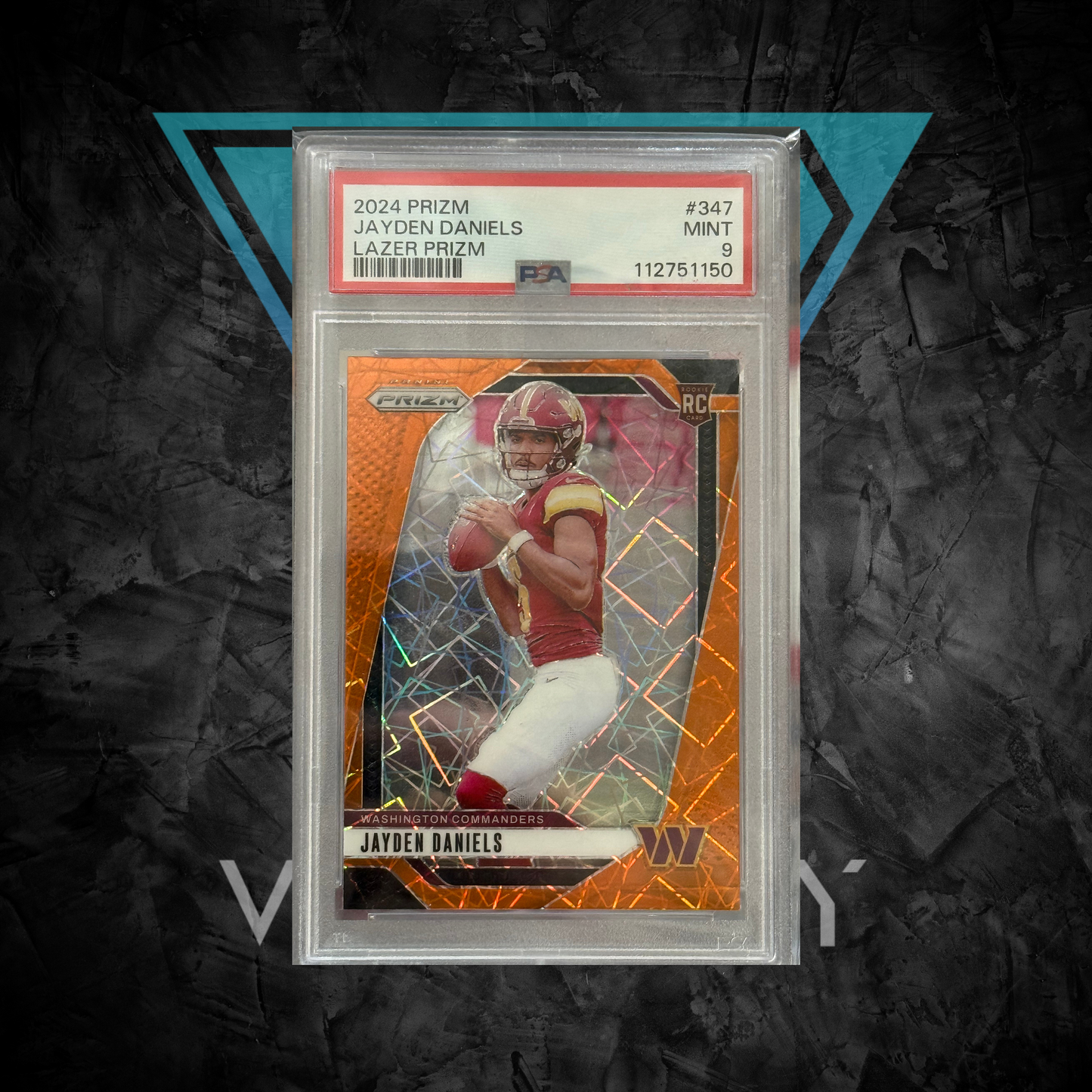 PSA: Football Cards - Mint 9 - 2024 Prizm Jayden Daniels Orange Lazer