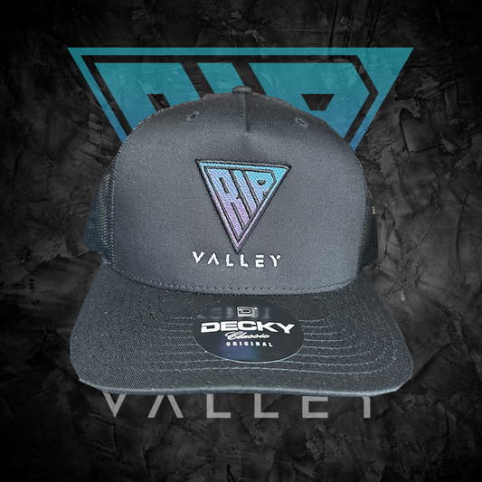 Apparel: Black "LOGO" RIP Valley - Snapback Hat
