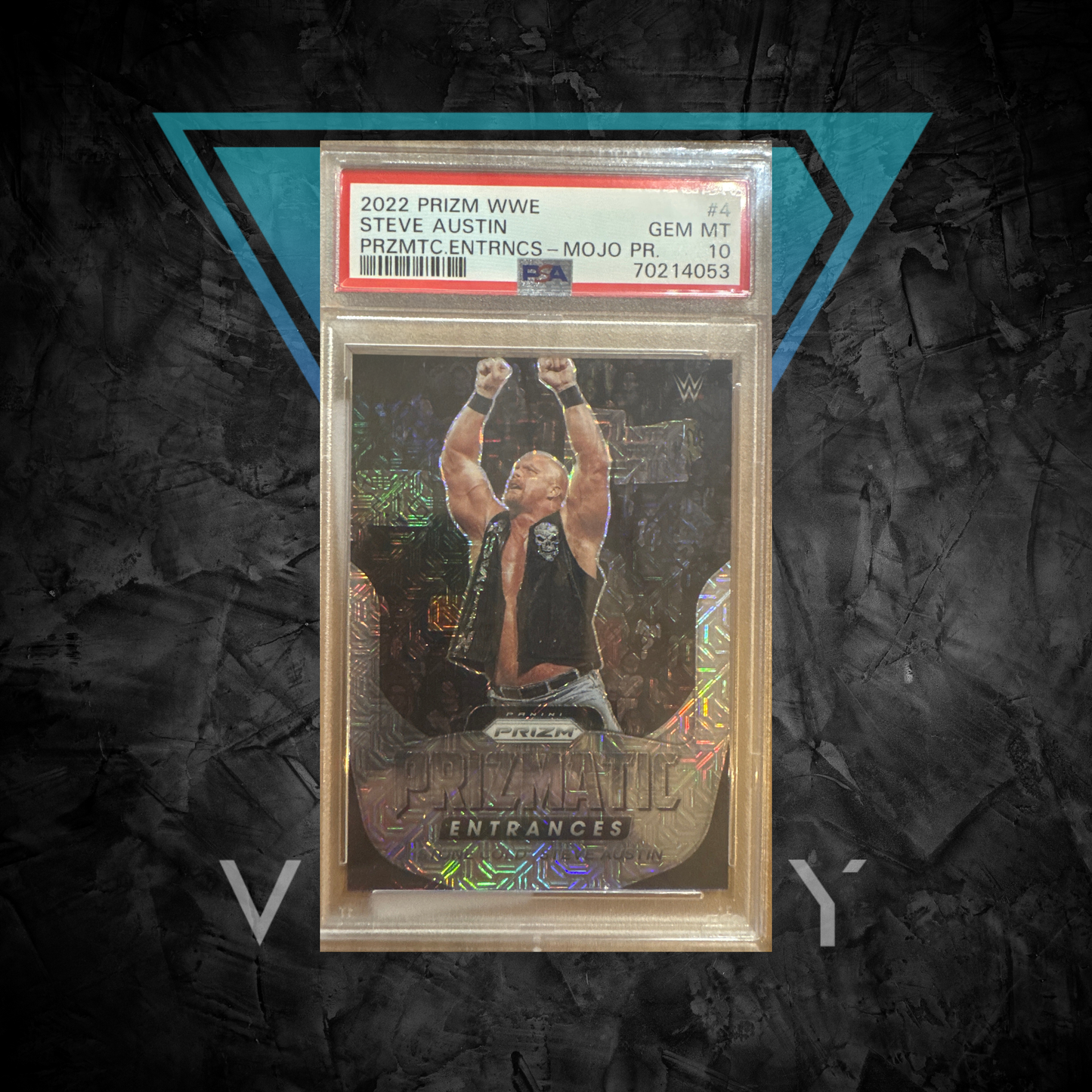 PSA: WWE Cards - GEM MINT 10 - 2022 Prizm Stone Cold Steve Austin Mojo /25