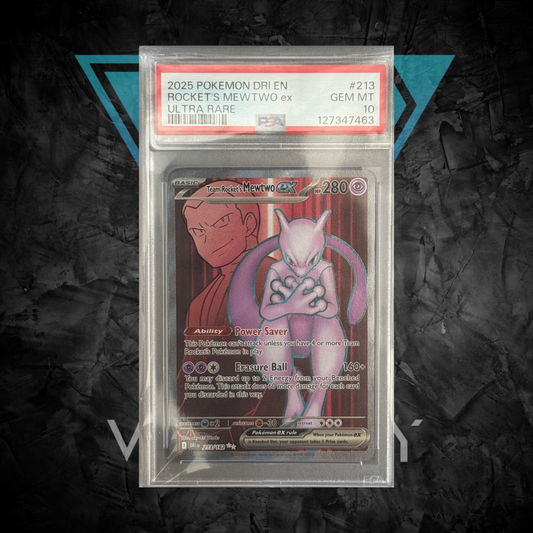 PSA: Pokémon TCG - GEM MT 10 - 2025 Pokemon DRI EN Rocket's MEWTWO EX Ultra Rare - #213