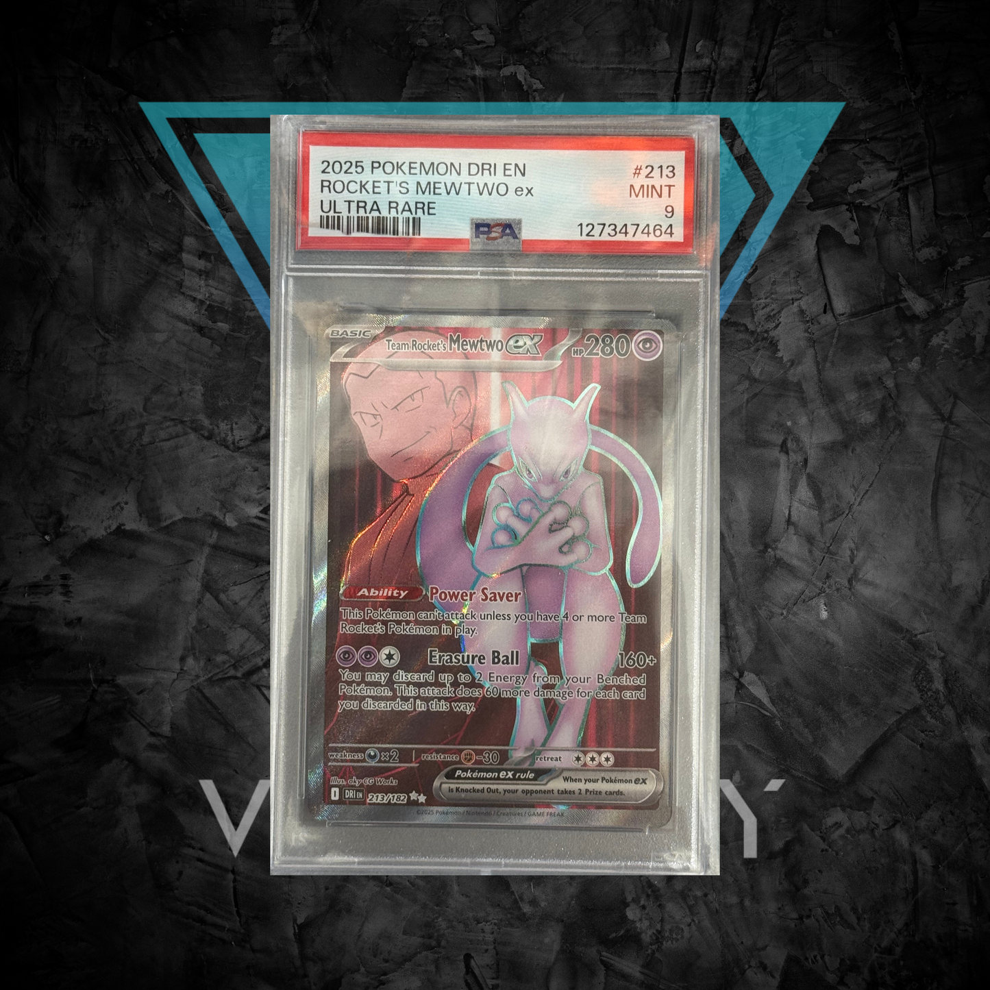 PSA: Pokémon TCG - MINT 9 - 2025 Pokemon DRI EN Rocket's MEWTWO EX Ultra Rare - #213