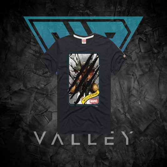 Sports Apparel: Topps Wolverine – Black Logo T-Shirt (by Homage)