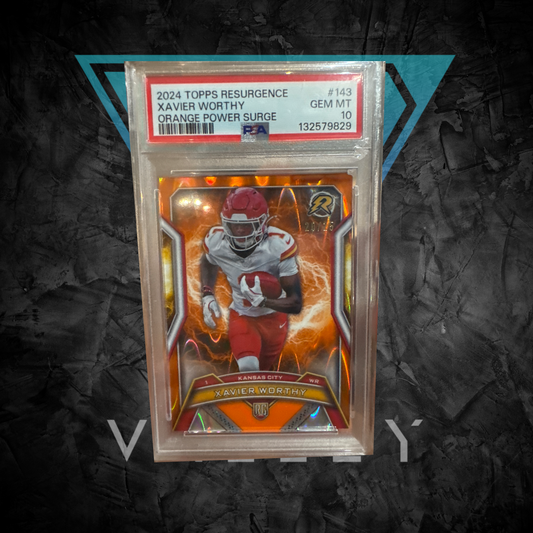 PSA: Football Cards - MINT 10- 2024 Resurgence Xavier Worthy Orange Power Surge