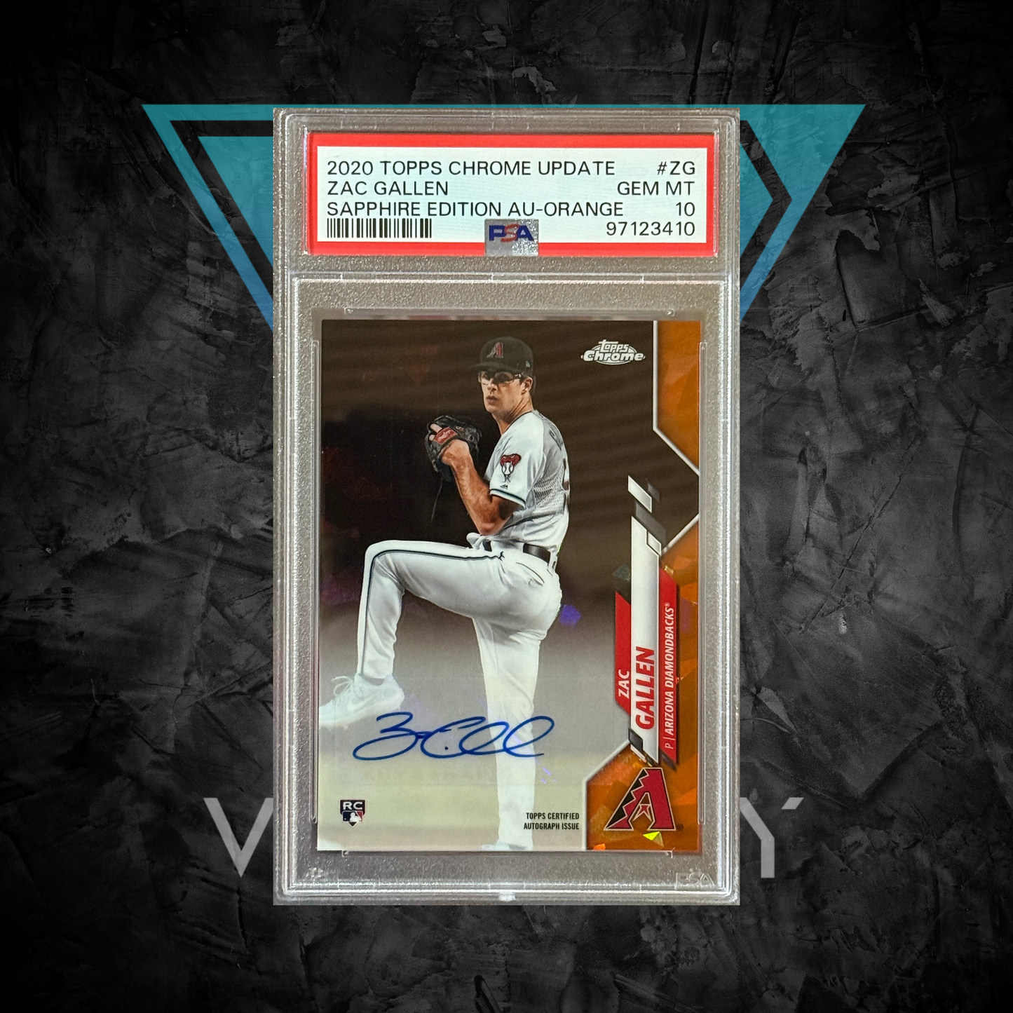 PSA: Baseball Cards - GEM MT 10 - 2020 Topps Chrome Update Zac Gallen Sapphire Edition AU-Orange - #ZG