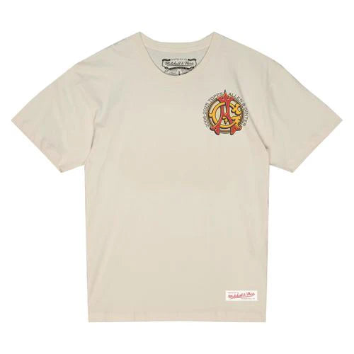 Sports Apparel: Topps Allen & Ginter Baseball – Cream Logo T-Shirt (by Mitchell & Ness)